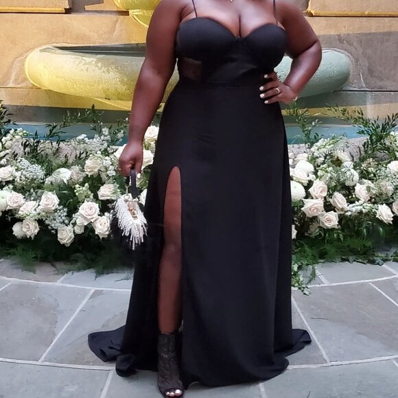 Floor length formal black dress - Picture 2 of 2